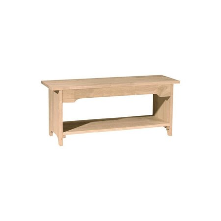 International Concepts Brookstone Bench, 60" Long, Unfinished BE-60
